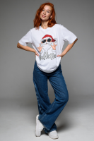 8525 футболка унисекс Санта+белый