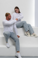 14403/1 футболка с дл.рукавом унисекс Белый