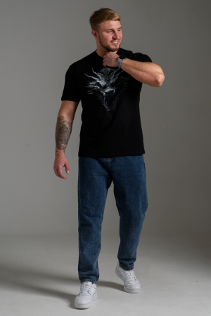 8550 футболка унисекс Черный+дракон