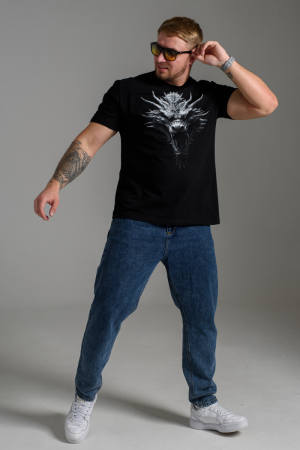 8550 футболка унисекс Черный+дракон