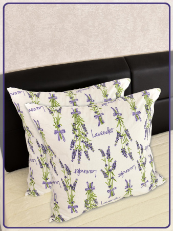 Наволочки Ивановская бязь Лавандовый букет вид 9 бз 2 шт.
