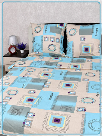 Постельное белье бязь Графика вид 4/1 бирюзовый