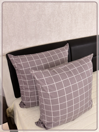 Наволочки Ивановская бязь Таттерсол вид 8/5 серо-бежевый 2 шт.