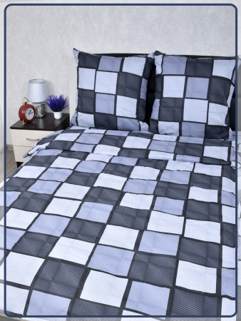 Постельное белье бязь Грани вид 8/2 темно-серый