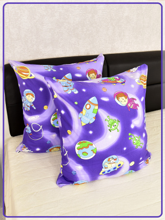 Детские наволочки Ивановская бязь Космолетики 2 шт.