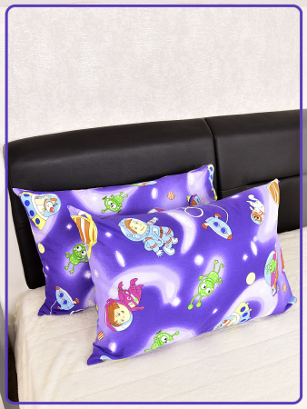 Детские наволочки Ивановская бязь Космолетики 2 шт.