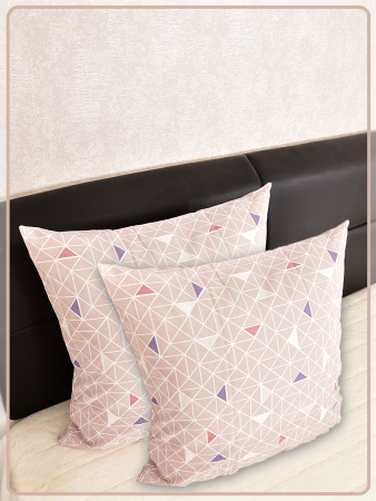 Наволочки Ивановская бязь Треугольники вид 1/10 мокко 2 шт.