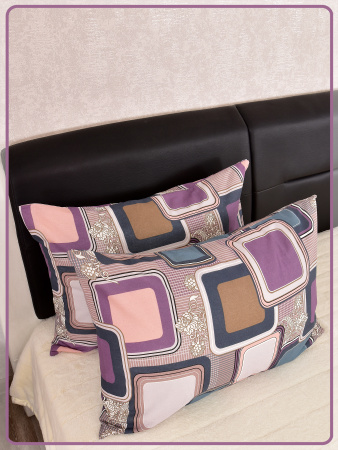 Наволочки Ивановская бязь Лабиринт вид 1 коричневый 2 шт.