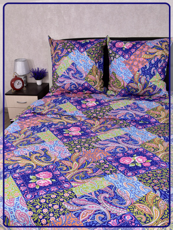 Постельное белье Шуйская бязь Огурцы цветные 21660-1