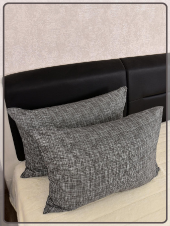 Наволочки Ивановская бязь Контур вид 8/2 темно-серый 2 шт.