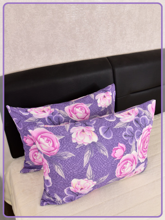 Наволочки Ивановская бязь Лирика вид 2/2 фиолетовый 2 шт.