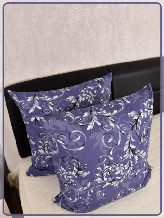 Наволочки Ивановская бязь Валенсия вид 2/9 сине-сиреневый