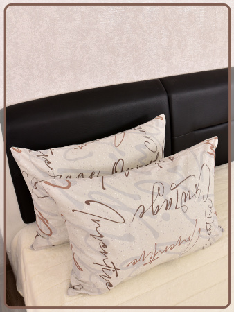 Наволочки Ивановская бязь Креатив вид 8/5 серо-бежевый 2 шт.