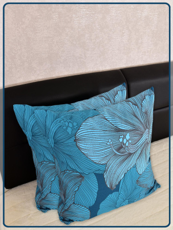 Наволочки Ивановская бязь Богема вид 4/1 бирюзовый 2 шт.