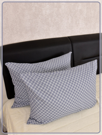 Наволочки Ивановская бязь Вестерн вид 8 серый 2 шт.