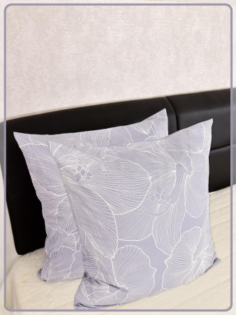 Наволочки Ивановская бязь Вернисаж вид 8/1 светло-серый