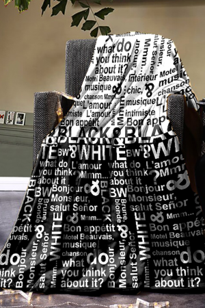 Плед Аэро Софт PAVLine Black White Черн,бел