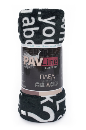 Плед Аэро Софт PAVLine Black White Черн,бел