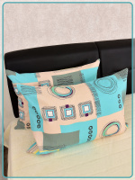 Наволочки на молнии Ив. бязь Графика вид 4/1 бирюзовый  2 шт.