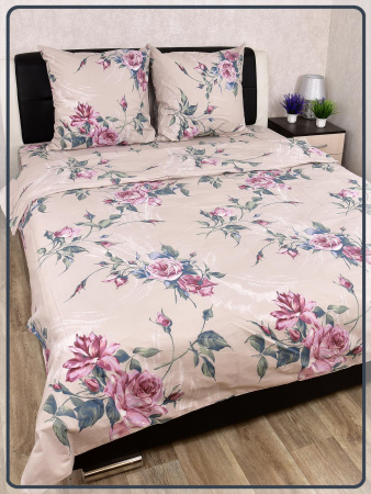 Постельное белье Шуйская бязь Крупные розы 21823-1