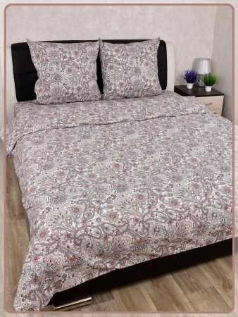 Постельное белье Шуйская бязь Огурцы серые 21739-1