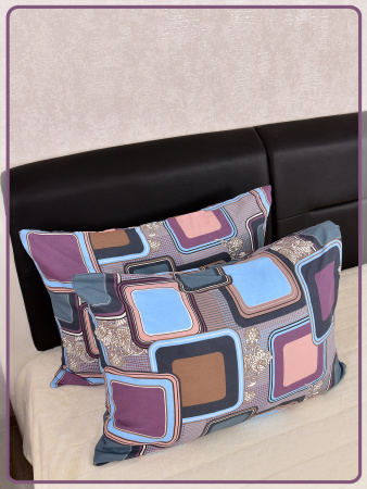 Наволочки Ивановская бязь Лабиринт вид 2/5 василек 2 шт.