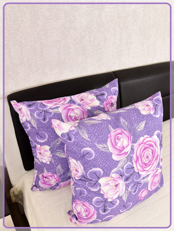 Наволочки Ивановская бязь Лирика вид 2/2 фиолетовый 2 шт.