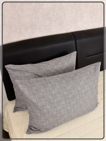 Наволочки Ивановская бязь Контур вид 8/1 светло-серый 2 шт.