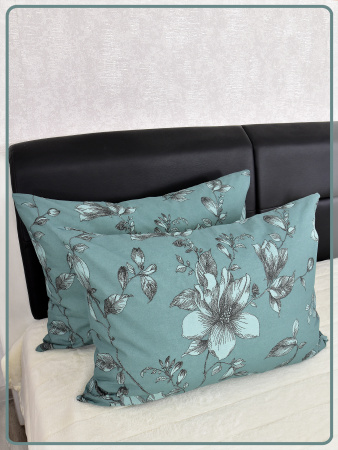 Наволочки Ивановская бязь Грация вид 3/8 изумрудный