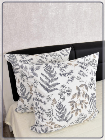 Наволочки Ивановская бязь Листопад вид 9/3 бз серый