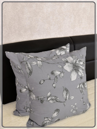 Наволочки Ивановская бязь Грация вид 8 серый 2 шт.