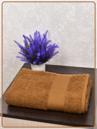 Полотенце махровое Вышний Волочек коричневый (пл.375)