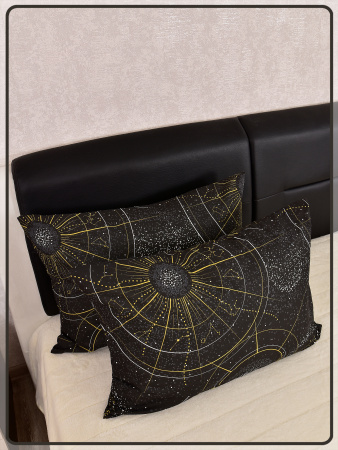 Наволочки Ивановская бязь Созвездие вид 8/3 черный 2 шт.