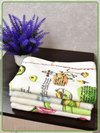 Набор полотенец микрофибра "Авокадо" (4 шт.)