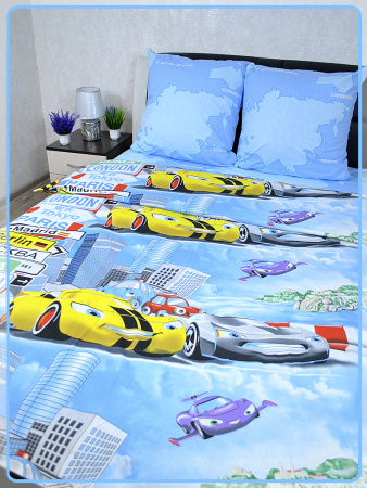 Детское постельное белье поплин артдизайн Суперкар