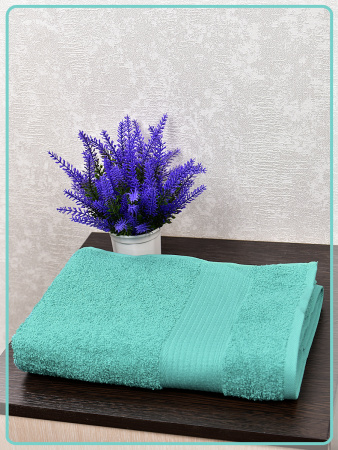 Полотенце махровое Вышний Волочек изумрудный (пл.375)