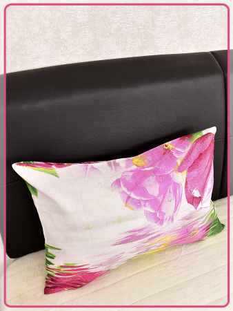 Наволочка Ивановская бязь Букет тюльпанов 1542 1 шт.