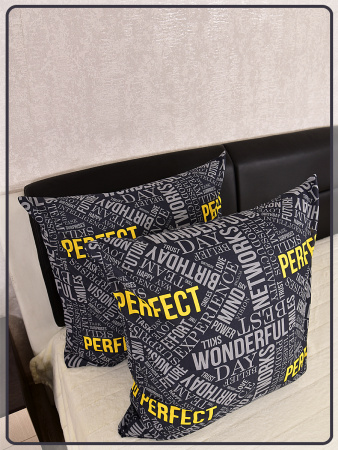 Наволочки Ивановская бязь Перфект вид 8/7 антрацит 2 шт.