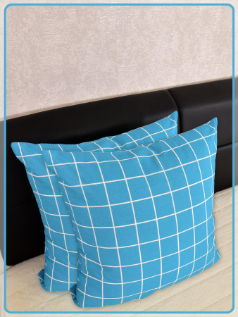 Наволочки Ивановская бязь Таттерсол вид 4/6 морская волна 2 шт.