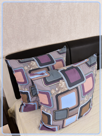 Наволочки Ивановская бязь Лабиринт вид 2/5 василек 2 шт.