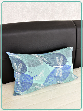 Наволочка Ивановская бязь Стрекозы вид 3/2 мятный 1 шт.