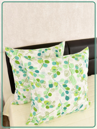 Наволочки на молнии Ив. бязь Эвкалипт вид 9/4 зеленый 2 шт.