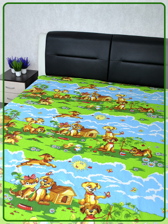 Детская простыня Ивановская бязь Веселые щенки