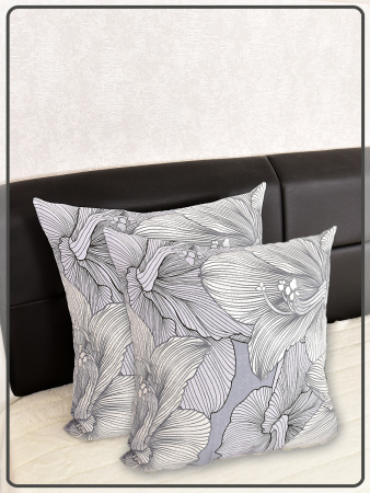 Наволочки Ивановская бязь Богема вид 8 серый 2 шт.