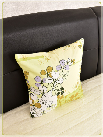 Наволочка Шуйская бязь Листики зеленые 8947-1 1 шт.